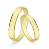Alianza media caña lisa 4 mm oro 18k