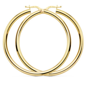 Aros de oro 18k lisos de 46 mm