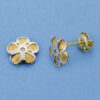 Pendientes flor bicolor