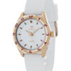Reloj Marea de caucho blanco, chapado en oro rosa -0