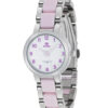Reloj Marea metálico correa y números rosas-0