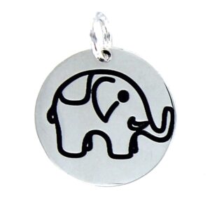 colgante de plata elefante de la suerte