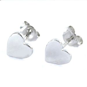 Pendiente corazón plata