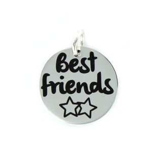 Colgante plata My life "best friends"