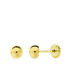 Pendientes oro 18k media bola lisa dormilona