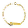 Pulsera oro 18k esclava bebé osito bicolor