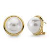 Pendientes oro de 18k perla japonesa cerco oro