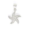 Colgante estrella de mar de plata de ley y circonitas