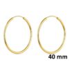 Pendientes aro plata chapada en oro 2x40mm