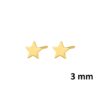 Pendientes mini estrella plata chapada en oro 345