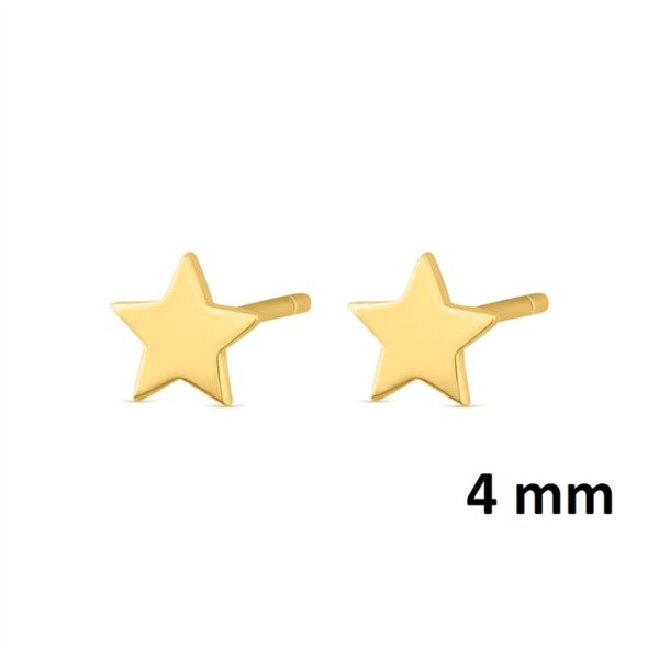 Pendientes mini estrella plata chapada en oro 345