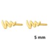 Pendientes mini latido plata chapada en oro 345