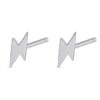 Pendientes mini rayo plata de ley colección 345